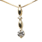 K18YG イエローゴールド ダイヤ0.10ct ペンダントネックレス レディース 【中古】